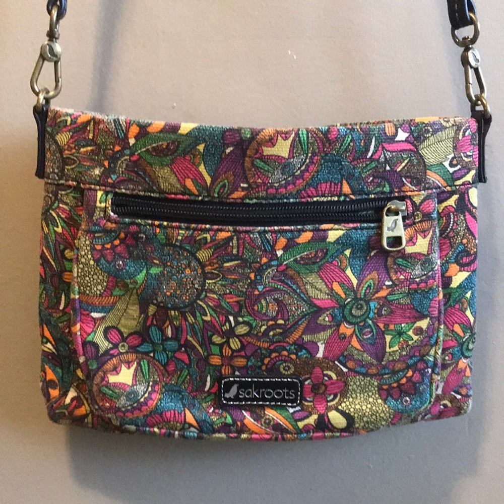 Sakroots multicolored floral cross body bag